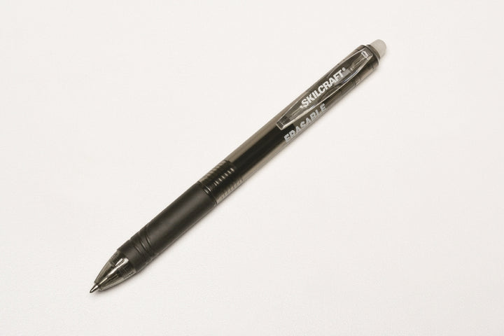 Image of SKILCRAFT® Erasable Re-Write Retractable Gel Pen, Black Ink, Case of 12 Dozen