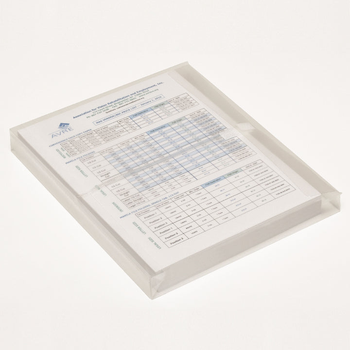 Image of SKILCRAFT® Hook-and-Loop Side-Loading Expansion Envelope, Clear