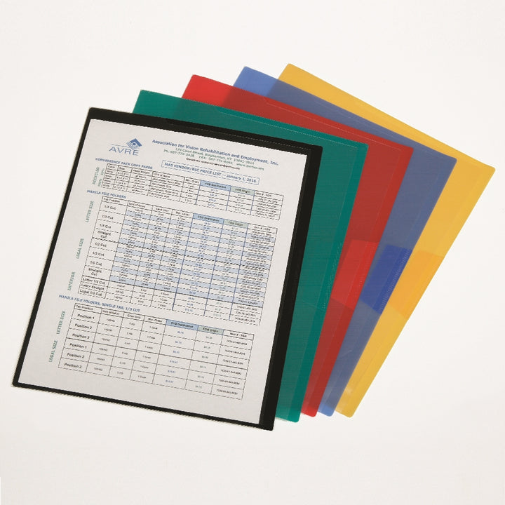 Image of SKILCRAFT® Project File Jacket, Black/Green/Blue/Red/Yellow