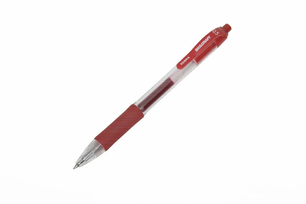 Image of SKILCRAFT® Zebra® Retractable Gel Pen, Red Ink, Fine Point