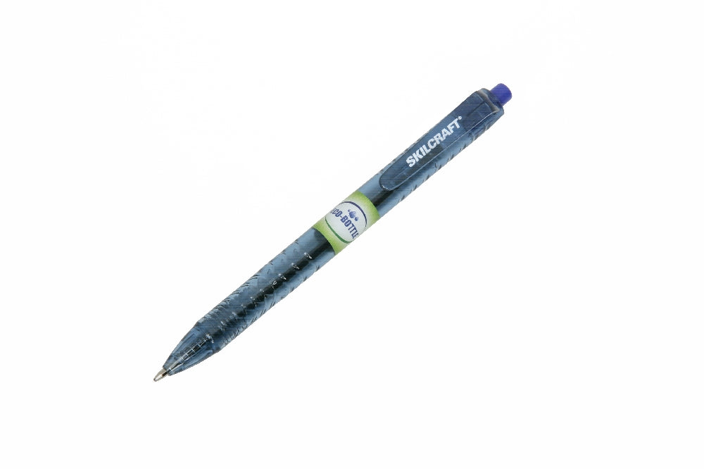 Image of SKILCRAFT® Eco-Bottle Retractable Ballpoint Pen, Blue Ink, Fine Point