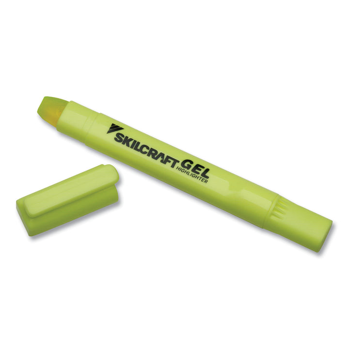 Image of SKILCRAFT® Gel Highlighter, Fluorescent Yellow, DZ, Case of 12 Dozen