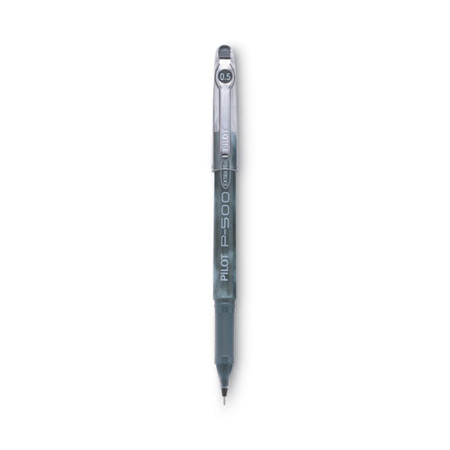 Image of Pilot® 38600 Precise P-500 Gel Pen, Stick, Extra-Fine 0.5 Mm, Black Ink, Black Barrel, Dozen
