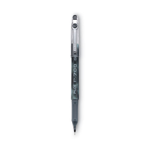 Image of Pilot® 38610 Precise P-700 Gel Pen, Stick, Fine 0.7 Mm, Black Ink, Black Barrel, Dozen