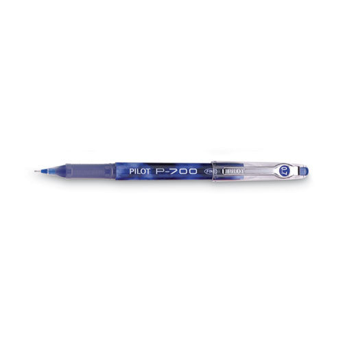 Image of Pilot® 38611 Precise P-700 Gel Pen, Stick, Fine 0.7 Mm, Blue Ink, Blue Barrel, Dozen