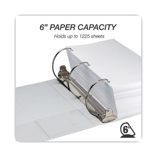 Image of Samsill® 16427 Nonstick D-Ring View Binder, 3 Rings, 6" Capacity, 11 X 8.5, White