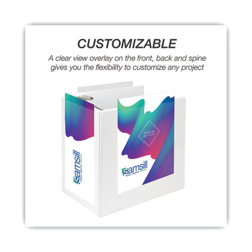 Image of Samsill® 16427 Nonstick D-Ring View Binder, 3 Rings, 6" Capacity, 11 X 8.5, White