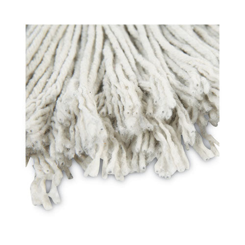 Image of Boardwalk® BWK2024CCT Cut-End Wet Mop Head, Cotton, #24, White 12/Carton
