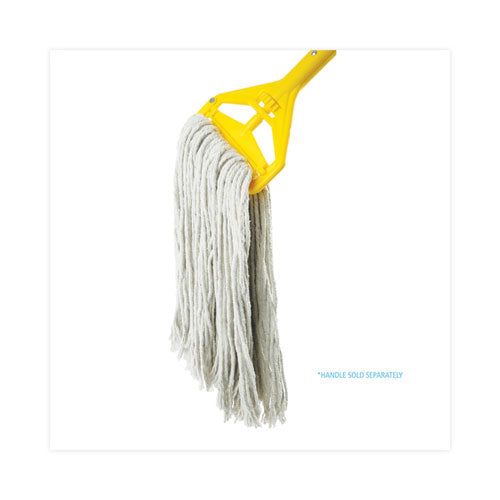 Image of Boardwalk® BWK2024CCT Cut-End Wet Mop Head, Cotton, #24, White 12/Carton