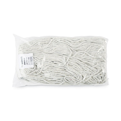 Image of Boardwalk® BWK2024CCT Cut-End Wet Mop Head, Cotton, #24, White 12/Carton