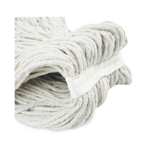 Image of Boardwalk® BWK2024CCT Cut-End Wet Mop Head, Cotton, #24, White 12/Carton
