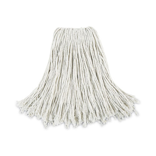 Image of Boardwalk® BWK2024CCT Cut-End Wet Mop Head, Cotton, #24, White 12/Carton