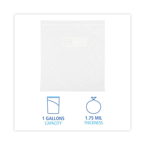 Image of Boardwalk® BWK1GALBAG Reclosable Food Storage Bags, Gallon, 10.5" x 11", Clear, 250/Box