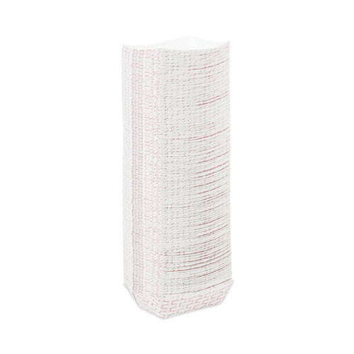 Image of Boardwalk® BWK30LAG050 Paper Food Baskets, 0.5 Lb Capacity, Red/white, 1,000/carton