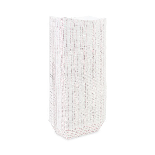 Image of Boardwalk® BWK30LAG300 Paper Food Baskets, 3 Lb Capacity, Red/white, 500/carton