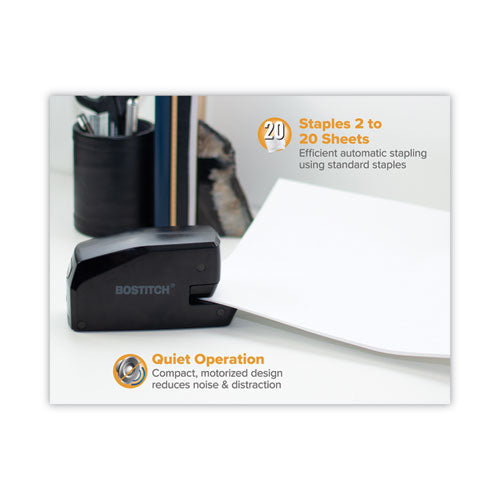 Image of Bostitch® MDS20-BLK Mds20 Portable Electric Stapler, 20-Sheet Capacity, Black