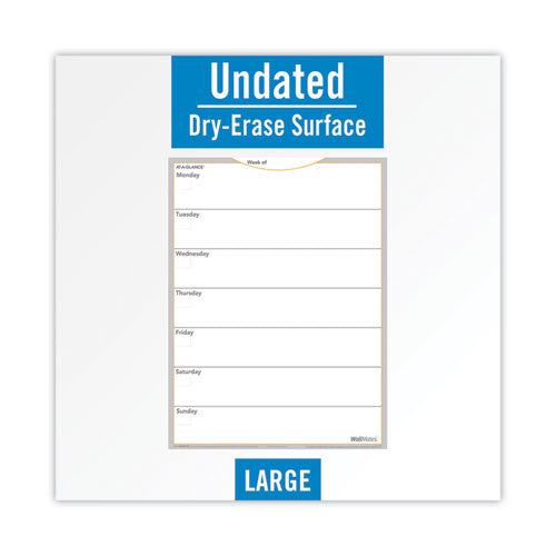 Image of AT-A-GLANCE® AW503028 Wallmates Self-Adhesive Dry Erase Weekly Planning Surfaces, 18 X 24, White/gray/orange Sheets, Undated