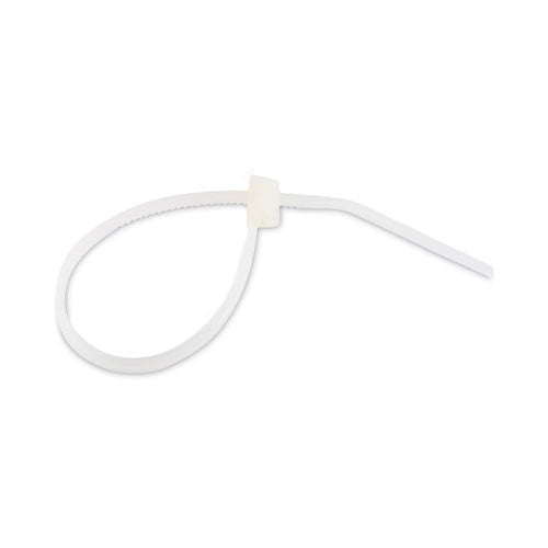 Image of Tatco 22100 Nylon Cable Ties, 4 X 0.06, 18 Lb, Natural, 1,000/pack