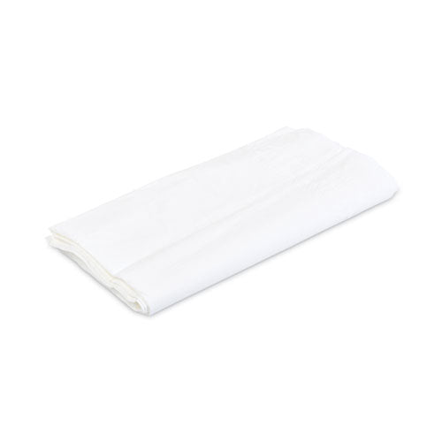 Image of Tatco 31108 Paper Table Cover, Embossed Paper With Plastic Liner, 54" X 108", White, 20/carton