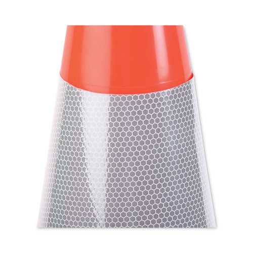 Image of Tatco 25900 Traffic Cone, 14 X 14 X 28, Orange/silver