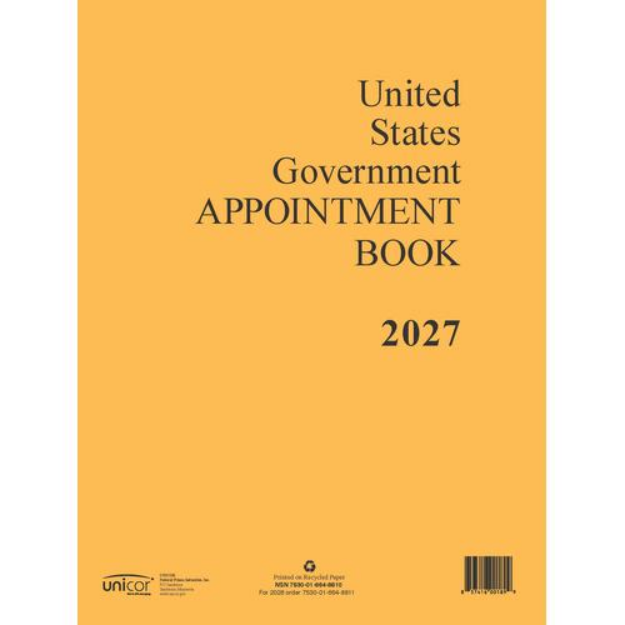 Image of UNICOR 2027 Weekly Appointment Book, 11 x 8.5, 12-Month (Jan to Dec), 1 Each