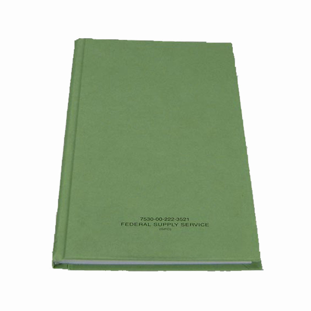Image of Green record book 5-1/2 x8, Case of 72