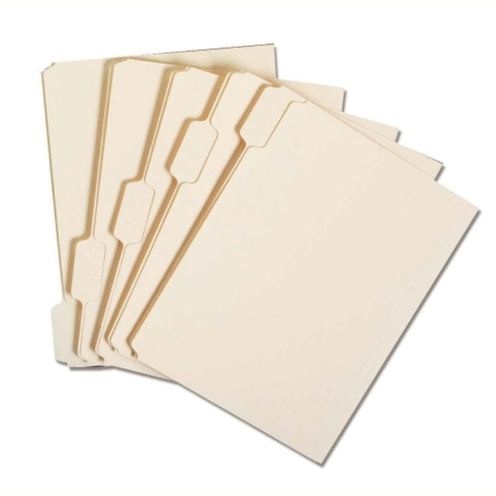 SKILCRAFT® File Folder, Manila, 1/5 Cut, Legal, 1 Hundred