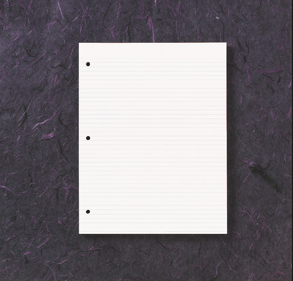 Image of SKILCRAFT® Loose-Leaf Paper, Ruled, 8-1/2" x 11", 3-Ring - Holes 4-1/4" Apart, 100 Sheets/Package, Case of 60