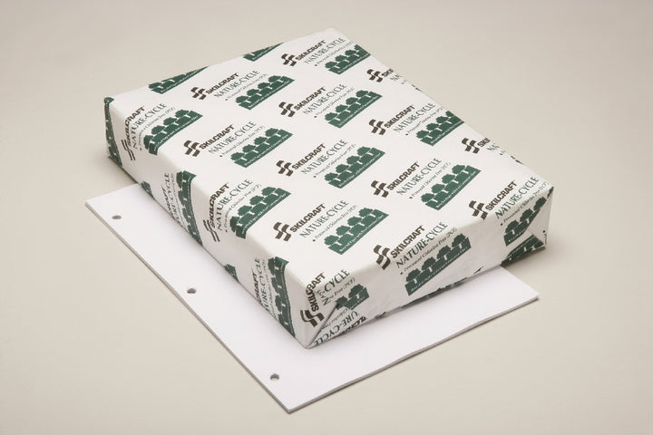 Image of SKILCRAFT® Multi-Purpose Xerographic Paper, Archive Quality, 3-Hole Punched, White, 8.5" x 11"
