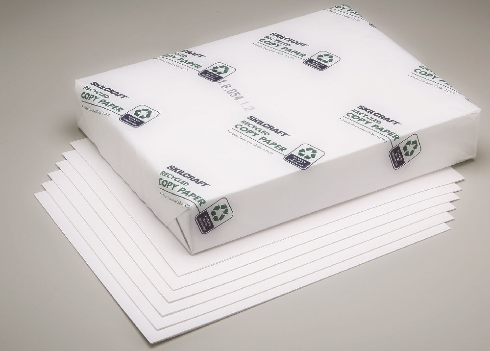 Image of SKILCRAFT® Copy Paper, Dual Purpose, Writing Grade Paper, 8-1/2" x 11", White