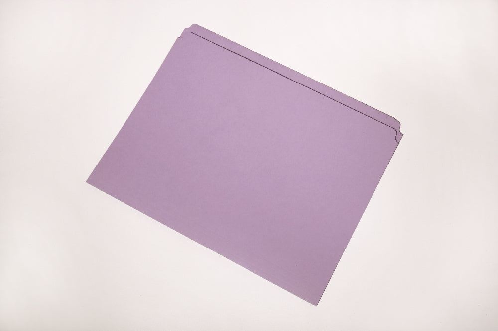 Image of SKILCRAFT® File Folder, Letter, Straight Cut, Lavender