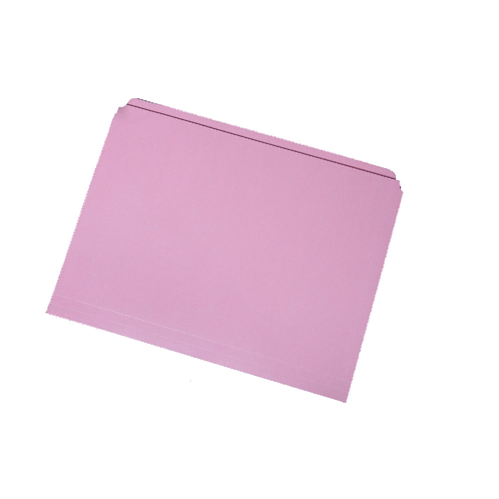 Image of SKILCRAFT® File Folder, Straight Cut, Pink