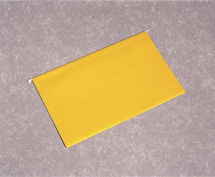 Image of SKILCRAFT® Hanging File Folder, 1/5 Cut, Legal, Yellow