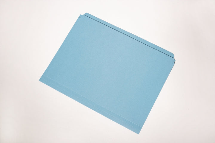 Image of SKILCRAFT® File Folder, Straight Cut, Blue