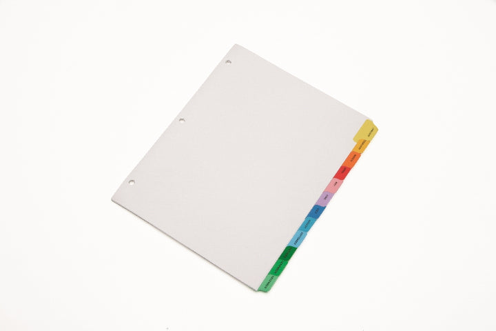 Image of SKILCRAFT® Multiple Index Sheets Tabbed Jan-Dec