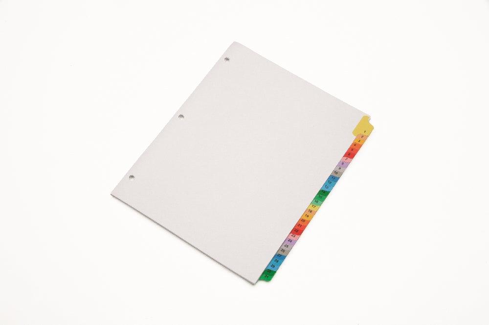 Image of SKILCRAFT® Multiple Index Sheets Tabbed 1-31, 31/Set, Case of 20 Sets