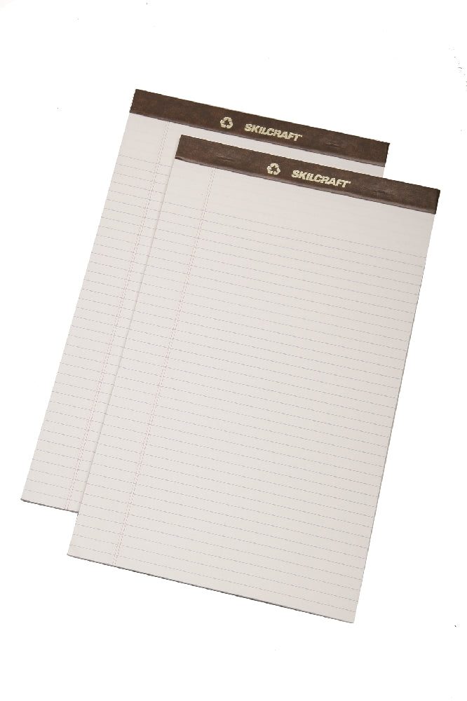 Image of SKILCRAFT® Writing Paper Pad, Top Bound, Legal Rule, 50 Sheets, Legal 8-1/2" x 14", White