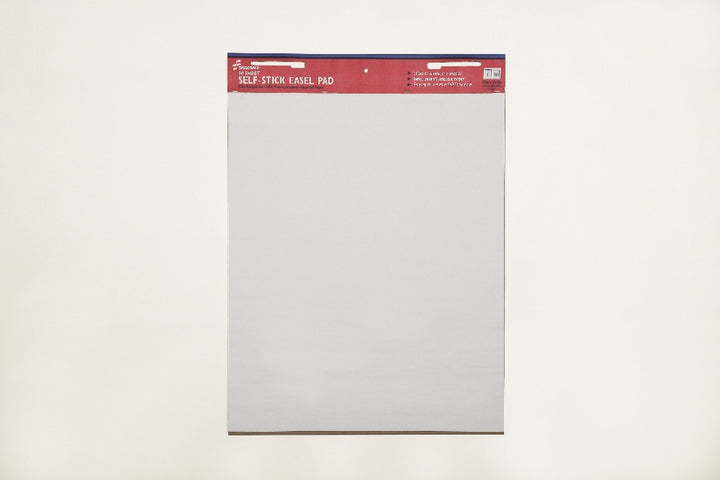 Image of SKILCRAFT® Self-Stick Easel Pad, Repositionable, White, 25"W x 30"L