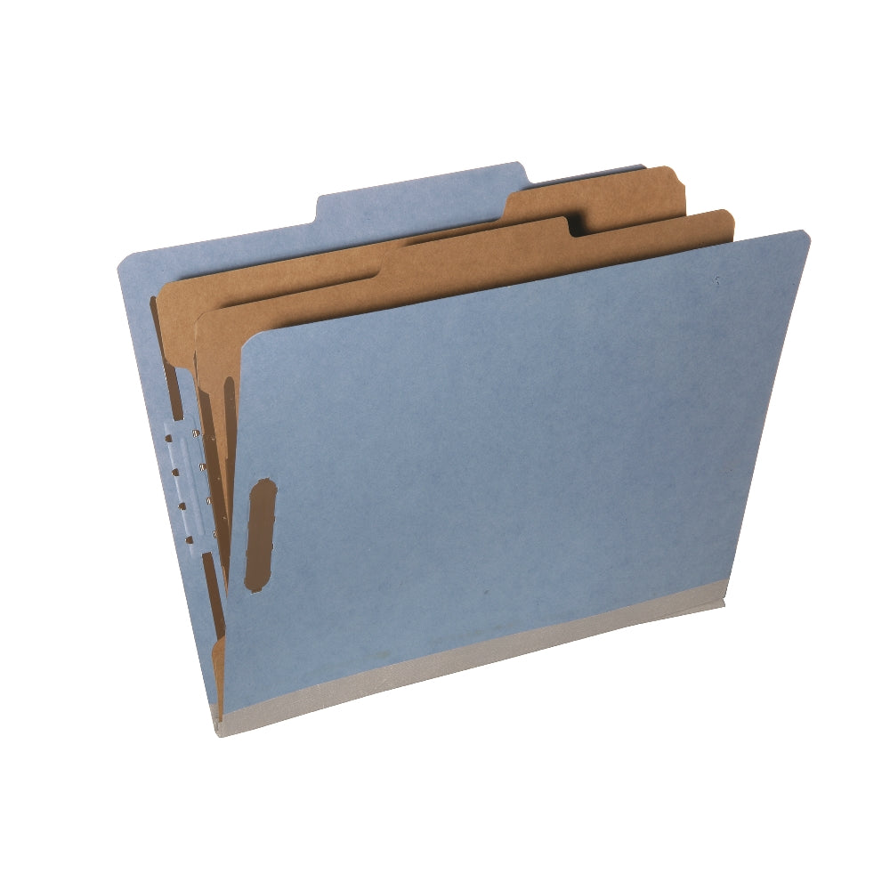 Classification Folder, 2 Dividers, 6 Part, Letter, Blue