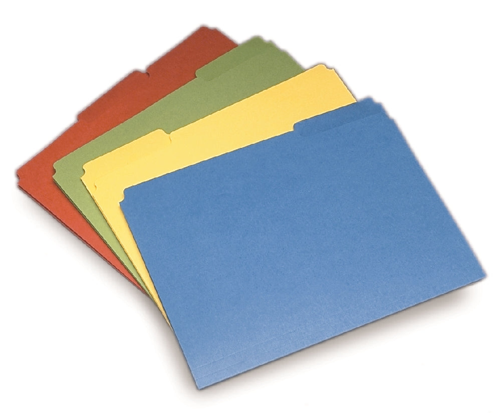 Image of SKILCRAFT® File Folder, 1/3 Cut, Assorted Colors, Letter