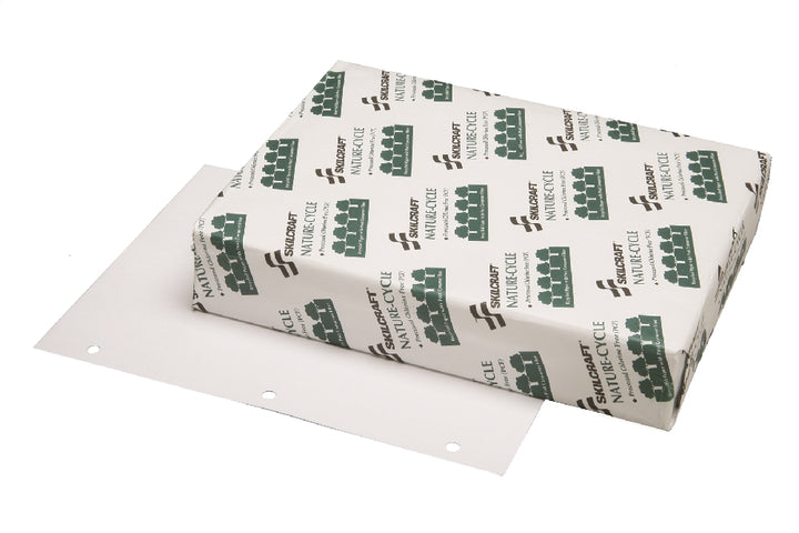 Image of SKILCRAFT® Processed Chlorine Free 100% PCW Copy Paper, 8-1/2" x 11" 3-Hole Punched