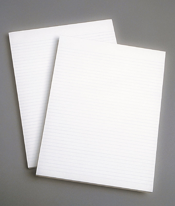 Image of SKILCRAFT® Writing Paper Pad, Glue Bound Top, Narrow Rule, 100 Sheets, Letter 8-1/2" x 11-3/4", White
