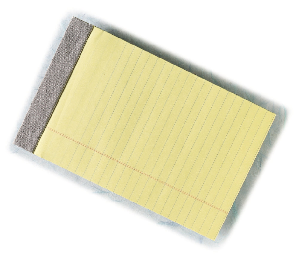 Image of SKILCRAFT® Writing Paper Pad, Top Bound, Narrow Rule, 50 Sheets, Letter 8-1/2" x 11-3/4", Canary