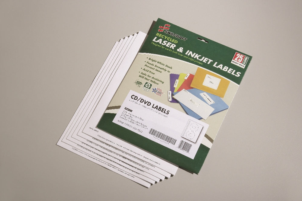Image of SKILCRAFT® CD/DVD Label, 50/Package, Case of 12 Packages