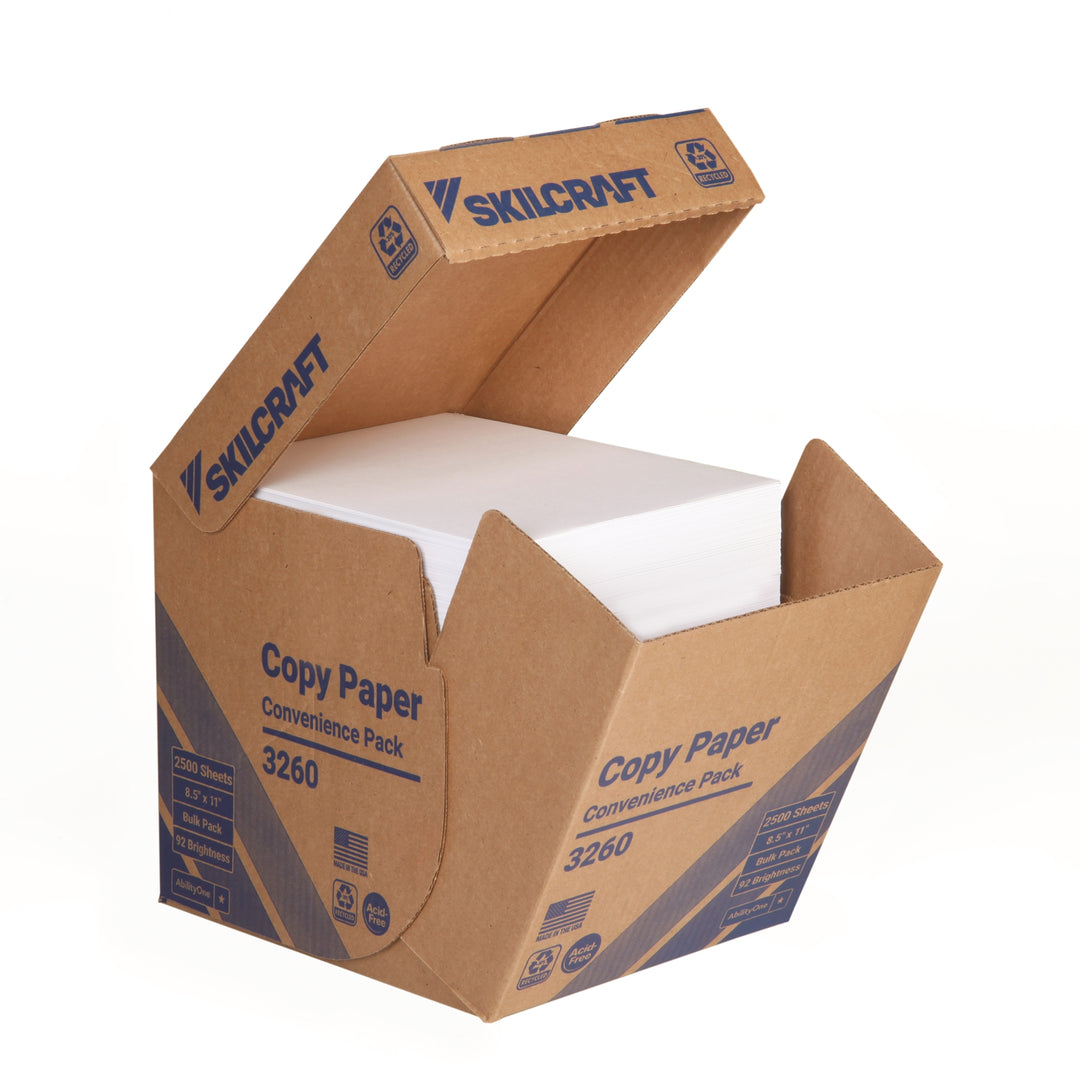Image of SKILCRAFT® Copy Paper, Bulk Packed, 5 Reams/Box, Pallet of 80 Boxes
