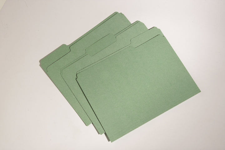 Image of SKILCRAFT® Recycled File Folders, Processed Chlorine Free, Bright Green
