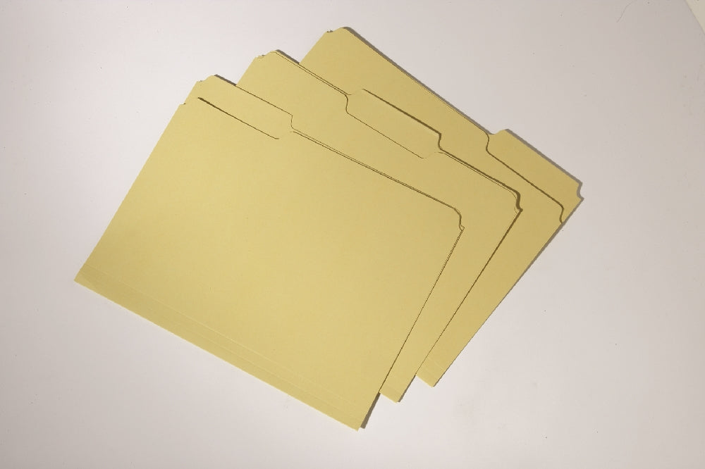 Image of SKILCRAFT® Double-Ply Recycled File Folders, Processed Chlorine Free, Yellow