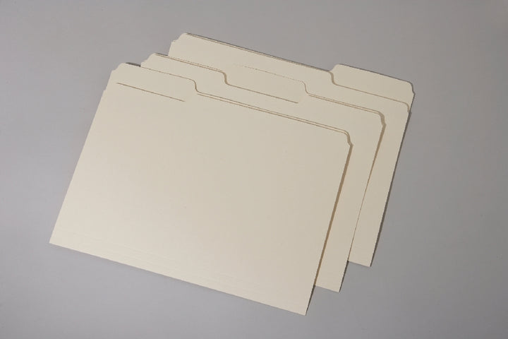 Image of SKILCRAFT® Interior Height Manila File Folders, 1/3 Cut, Letter, 1 Hundred, Case of 5 Hundreds