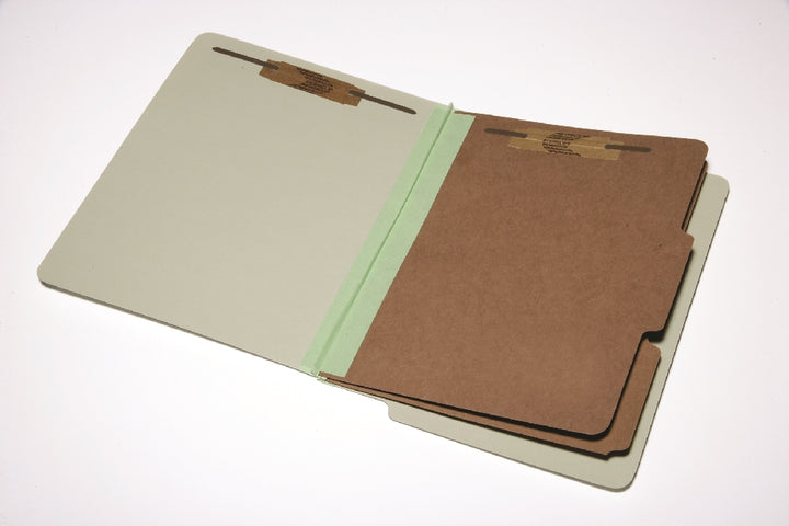 Image of SKILCRAFT® End Tab Classification Folder, 6-Part, Light Green