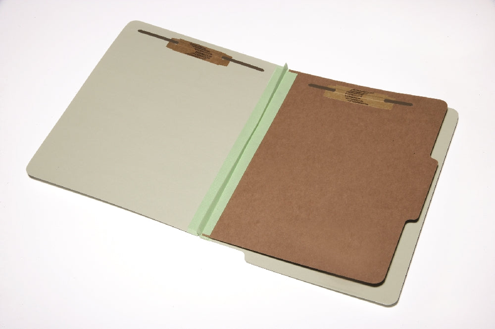 Image of SKILCRAFT® End Tab Classification Folder, 4-Part, Light Green